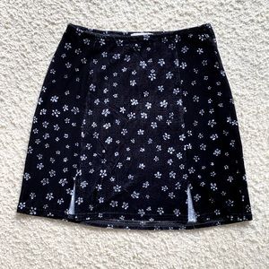 L.A Hearts black velvet mini skirt